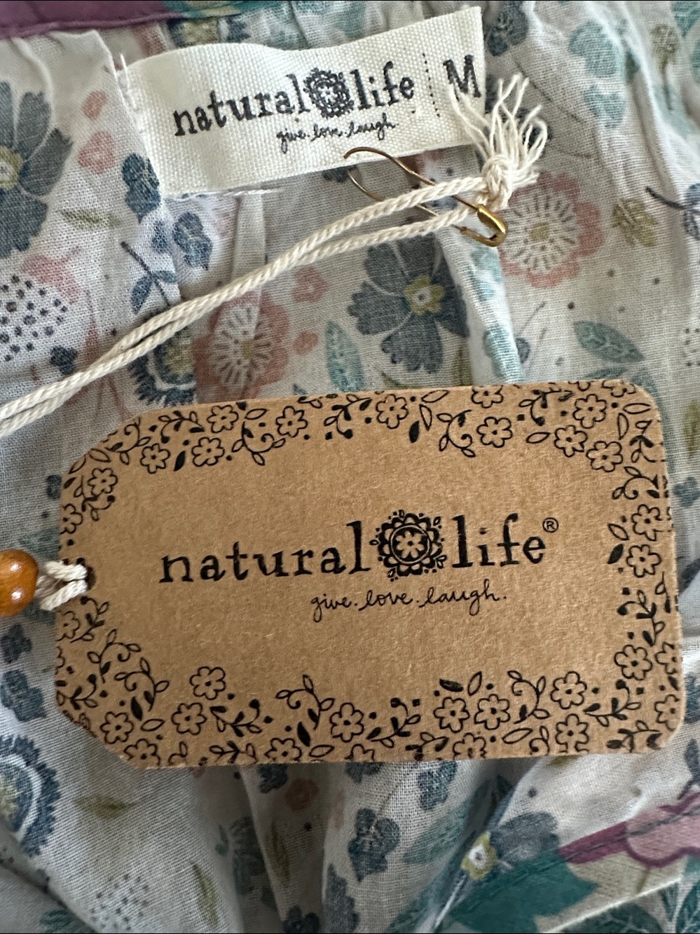 Natural Life Magnolia Cotton Top in Seafoam - Picture 3 of 11